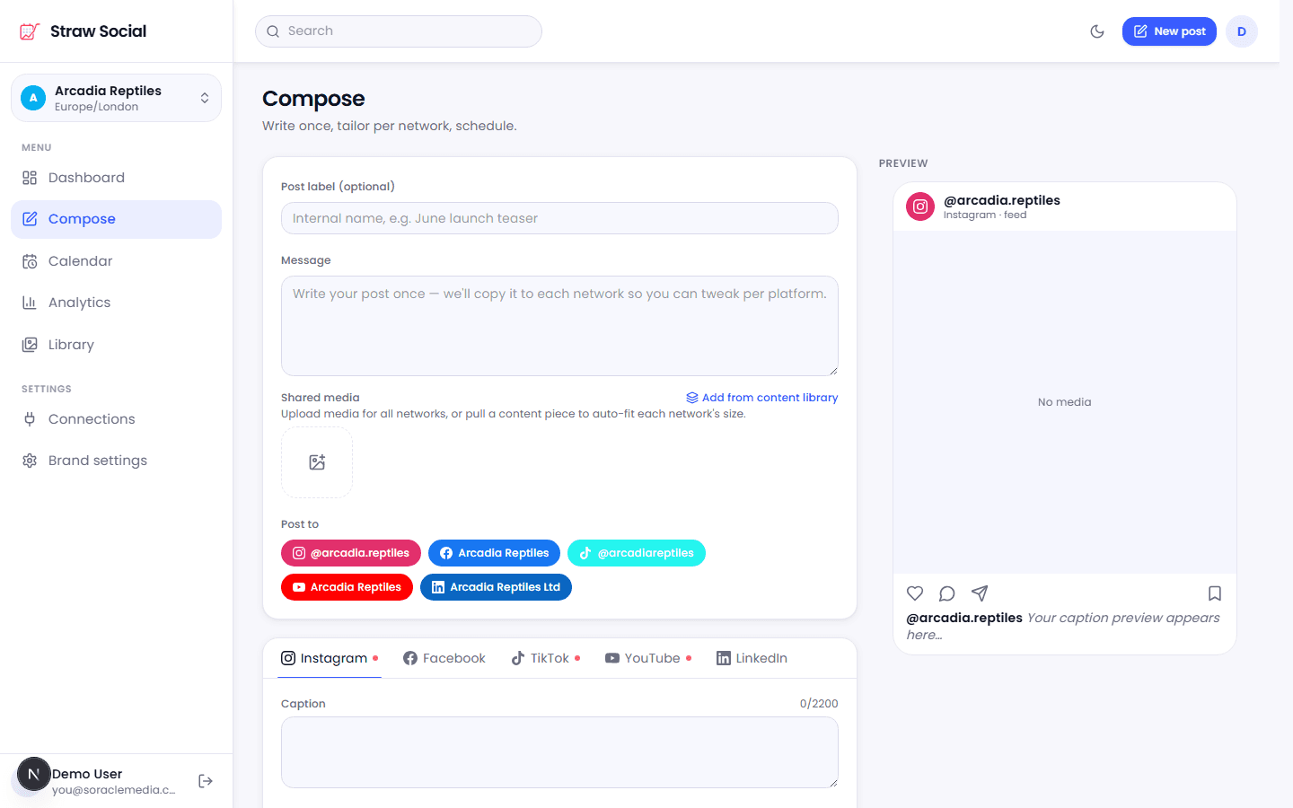 The Straw Social composer